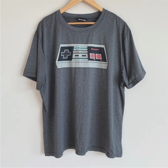 Official Nintendo Retro NES Controller Men's T-Shirt Grey L - Picture 1 of 7